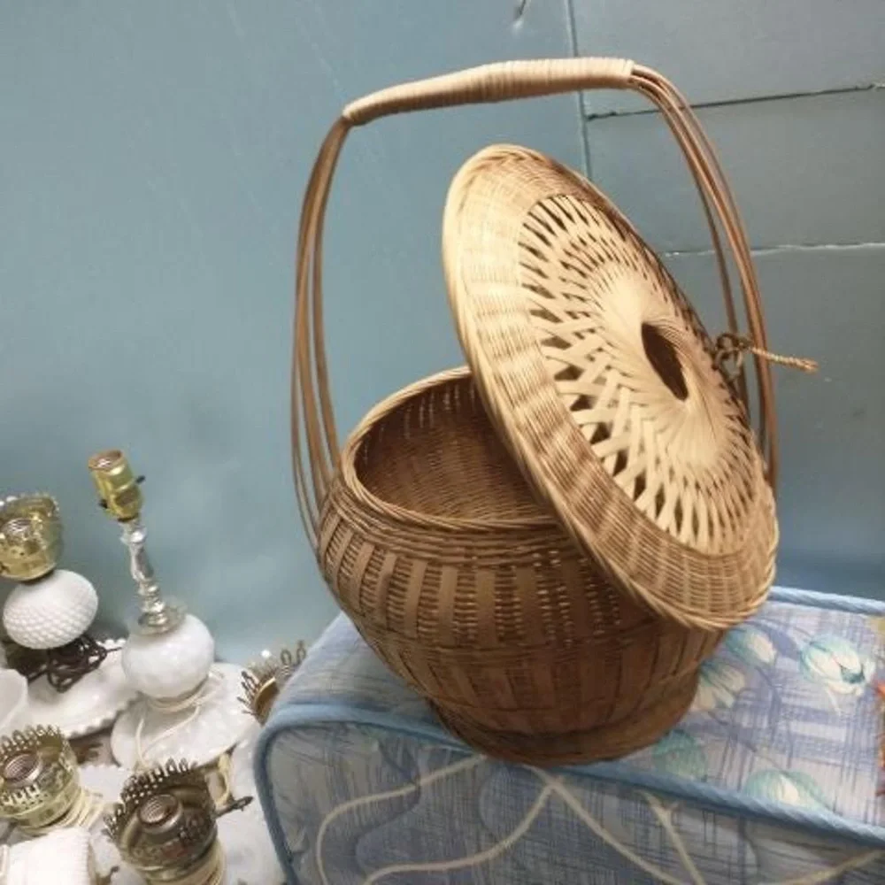 Woven Decorative Basket in Brown and Tan - Versatile Home Accent